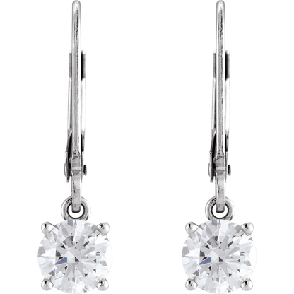 Maren Diamond Drop Earrings - 14K White Gold