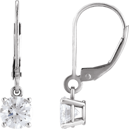 Maren Diamond Drop Earrings - 14K White Gold
