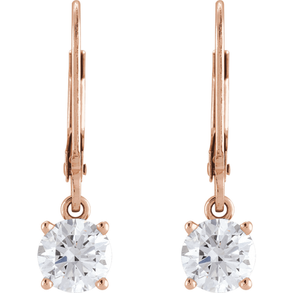Maren Diamond Drop Earrings - 14K Rose Gold