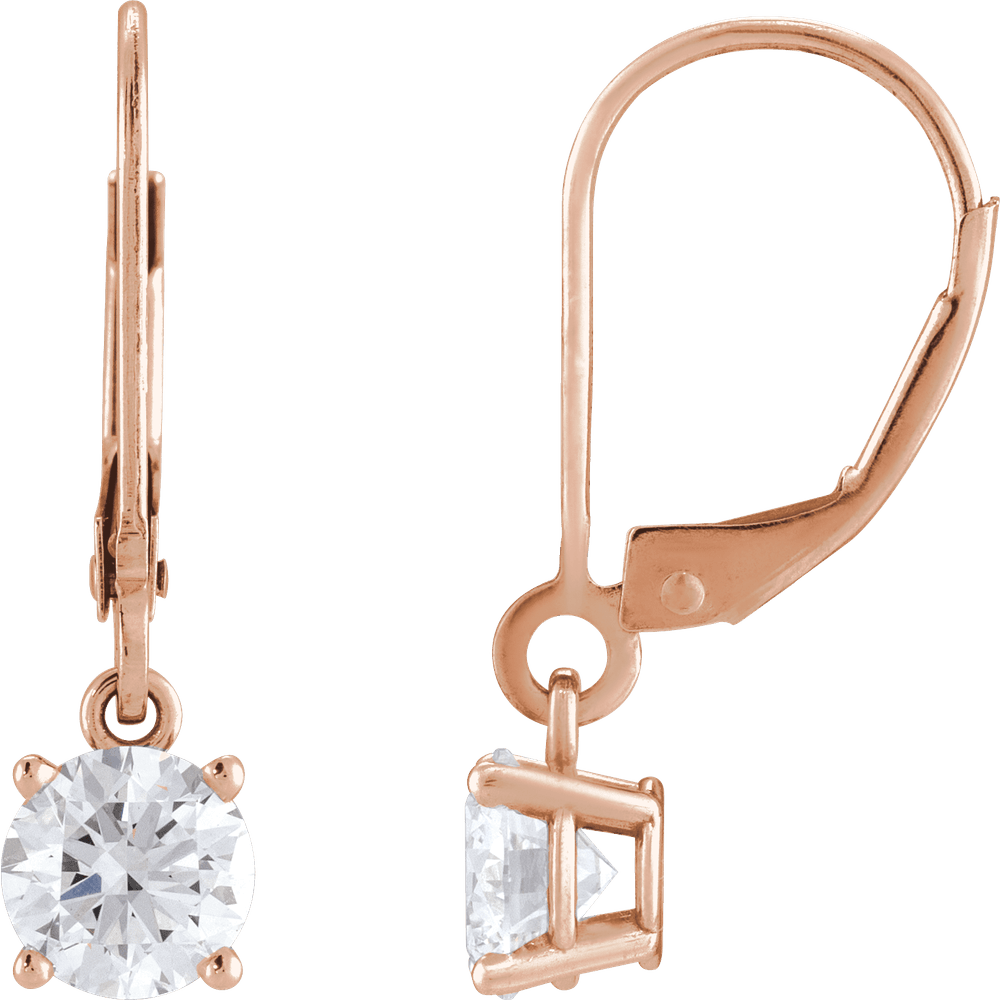Maren Diamond Drop Earrings - 14K Rose Gold
