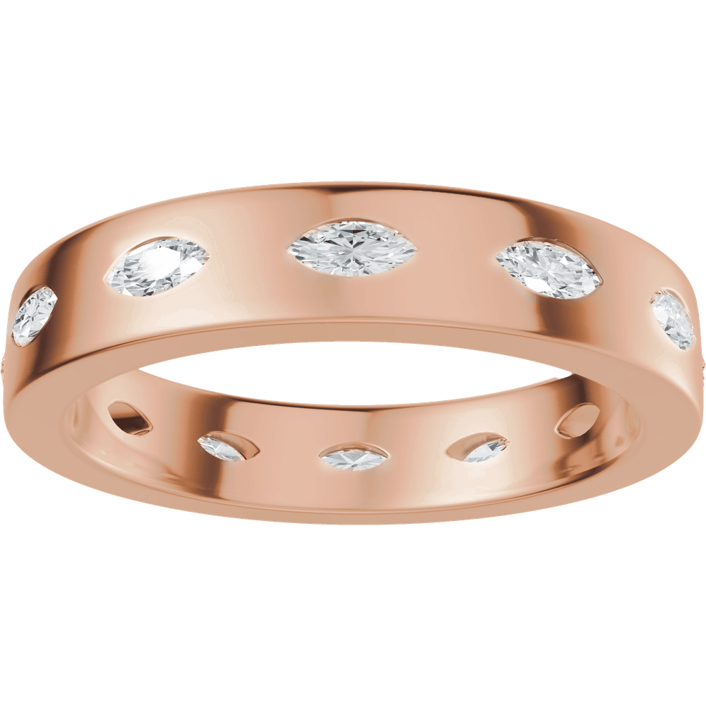 Reese Marquise Diamond Band - 14K Rose Gold