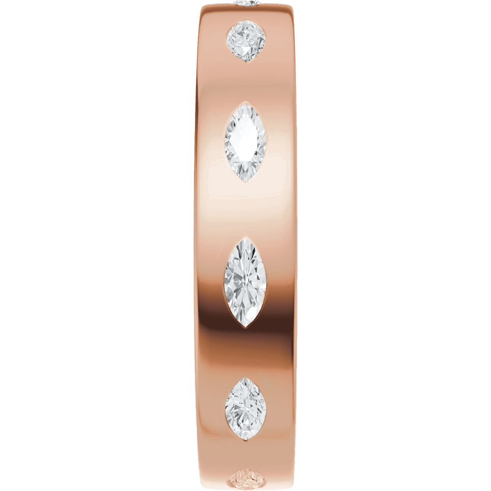 Reese Marquise Diamond Band - 14K Rose Gold