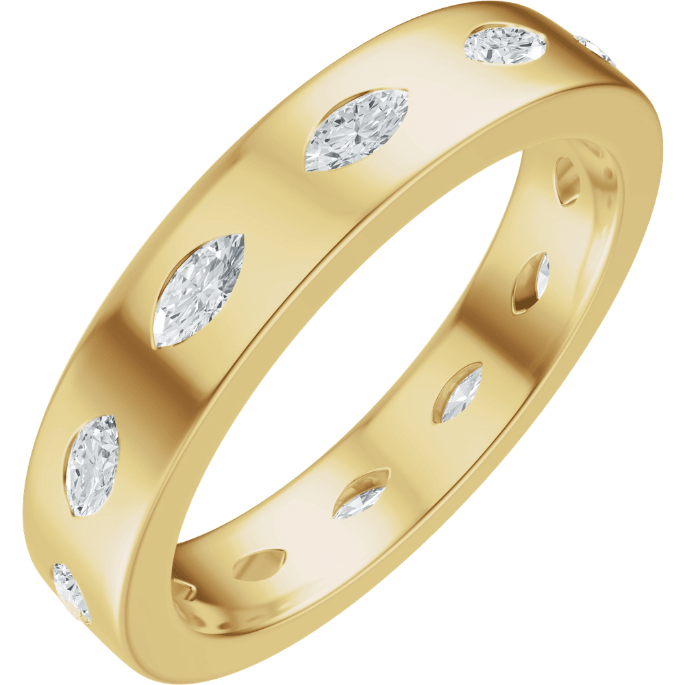 Reese Marquise Diamond Band - 14K Yellow Gold
