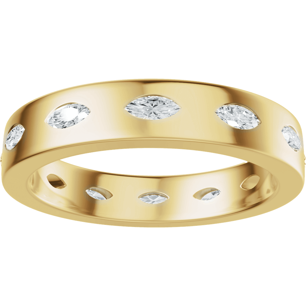 Reese Marquise Diamond Band - 14K Yellow Gold
