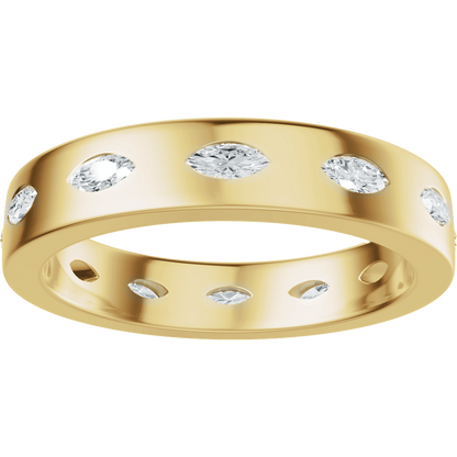 Reese Marquise Diamond Band - 14K Yellow Gold