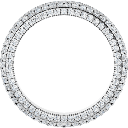Geneva Diamond Band - 14K White Gold / Platinum