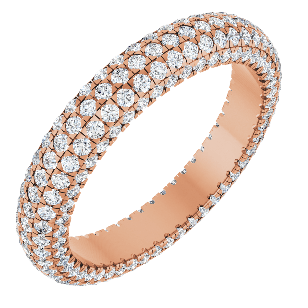 Geneva Diamond Band - 14K Rose Gold
