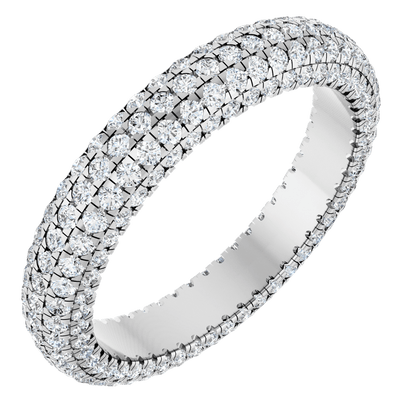 Geneva Diamond Band - 14K White Gold / Platinum