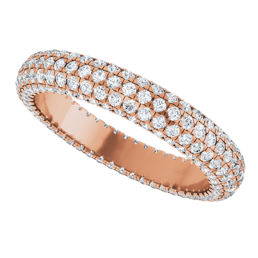 Geneva Diamond Band - 14K Rose Gold