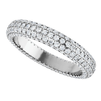 Geneva Diamond Band - 14K White Gold / Platinum