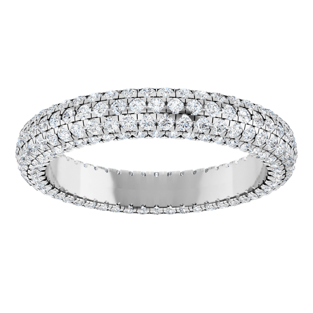 Geneva Diamond Band - 14K White Gold / Platinum