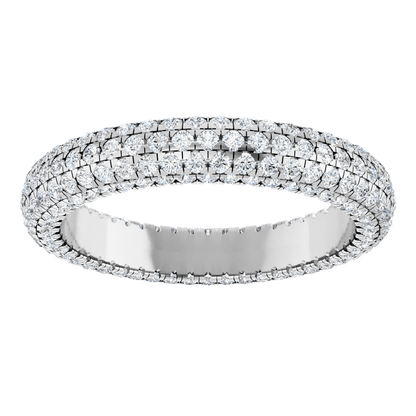 Geneva Diamond Band - 14K White Gold / Platinum
