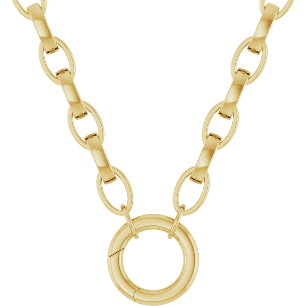 Gold-Plated Circle Charm Necklace