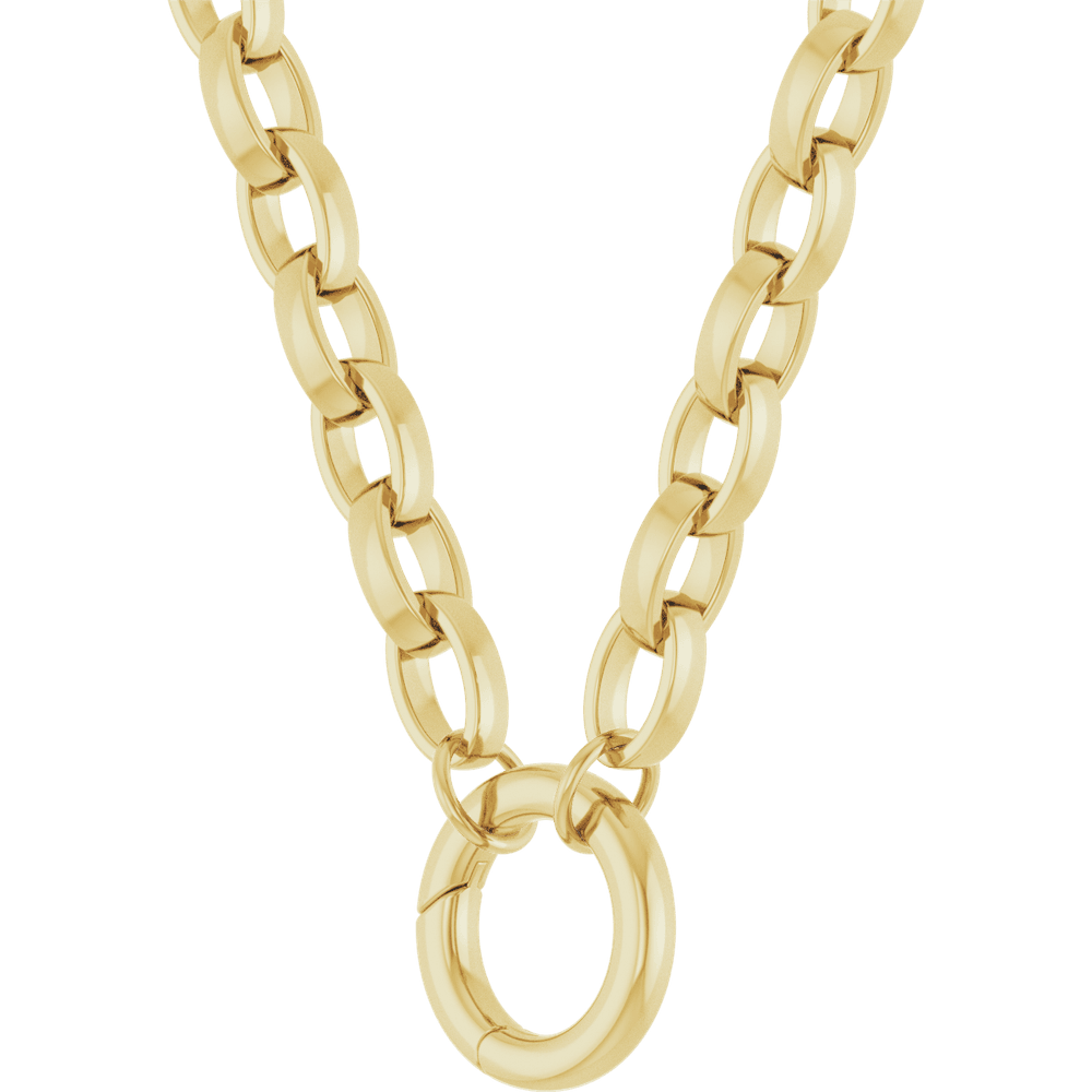 Gold-Plated Circle Charm Necklace