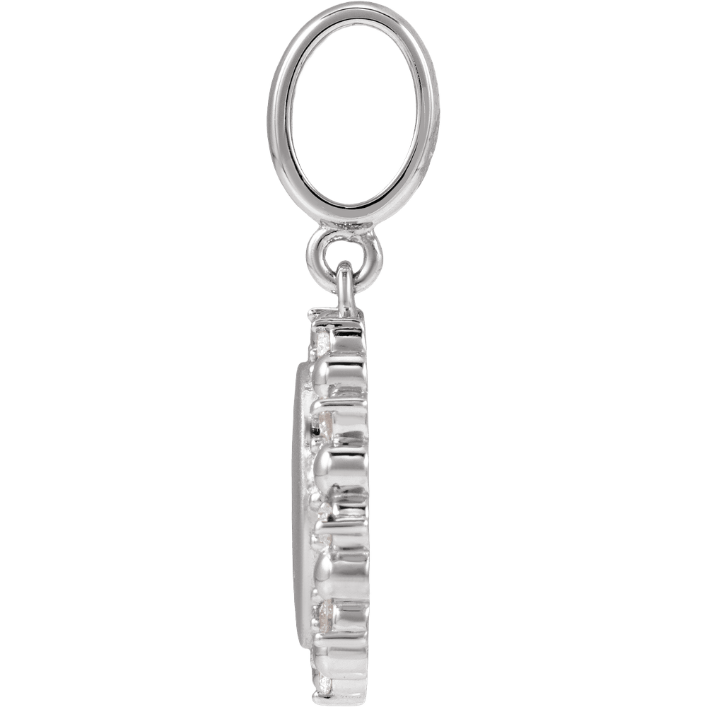 Mini Sunshine Charm - 14K White Gold
