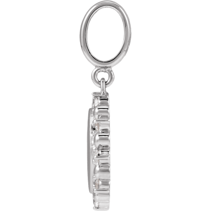 Mini Sunshine Charm - 14K White Gold