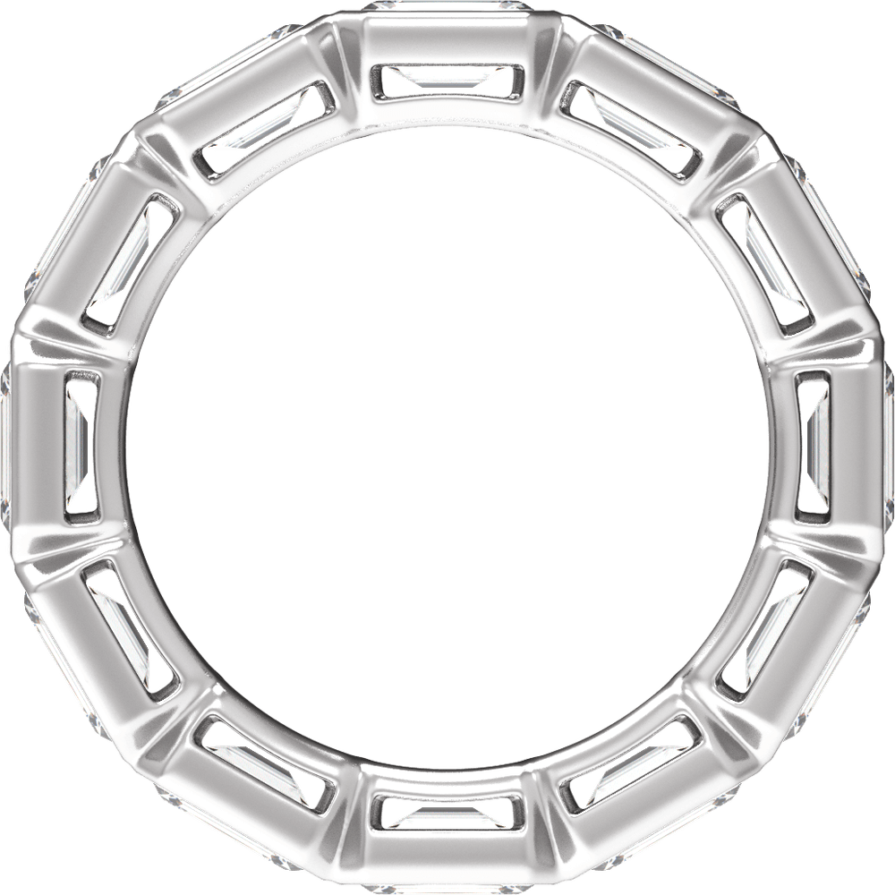 Collins Lab Diamond Bezel Eternity Band - Emerald - 14K White Gold