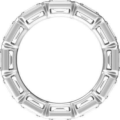 Collins Lab Diamond Bezel Eternity Band - Emerald - 14K White Gold