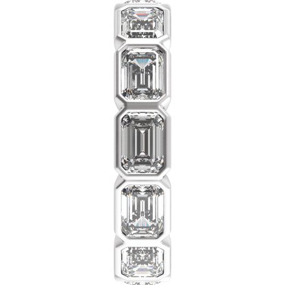 Collins Lab Diamond Bezel Eternity Band - Emerald - 14K White Gold
