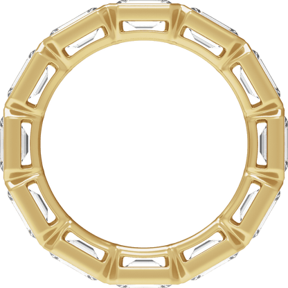 Collins Lab Diamond Bezel Eternity Band - Emerald - 14K Yellow Gold