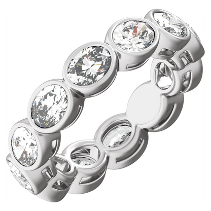 Collins Lab Diamond Bezel Eternity Band - Oval - 14K White Gold