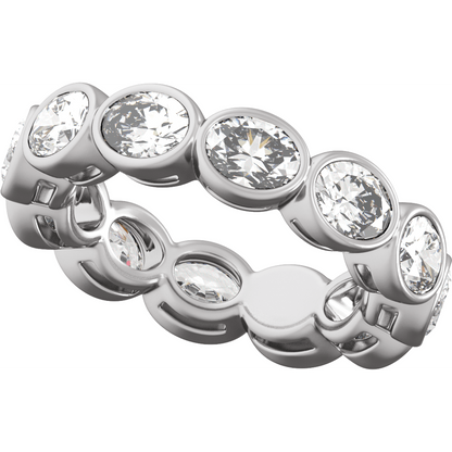 Collins Lab Diamond Bezel Eternity Band - Oval - 14K White Gold