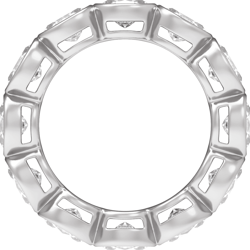 Collins Lab Diamond Bezel Eternity Band - Oval - 14K White Gold