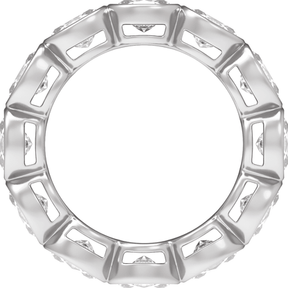 Collins Lab Diamond Bezel Eternity Band - Oval - 14K White Gold