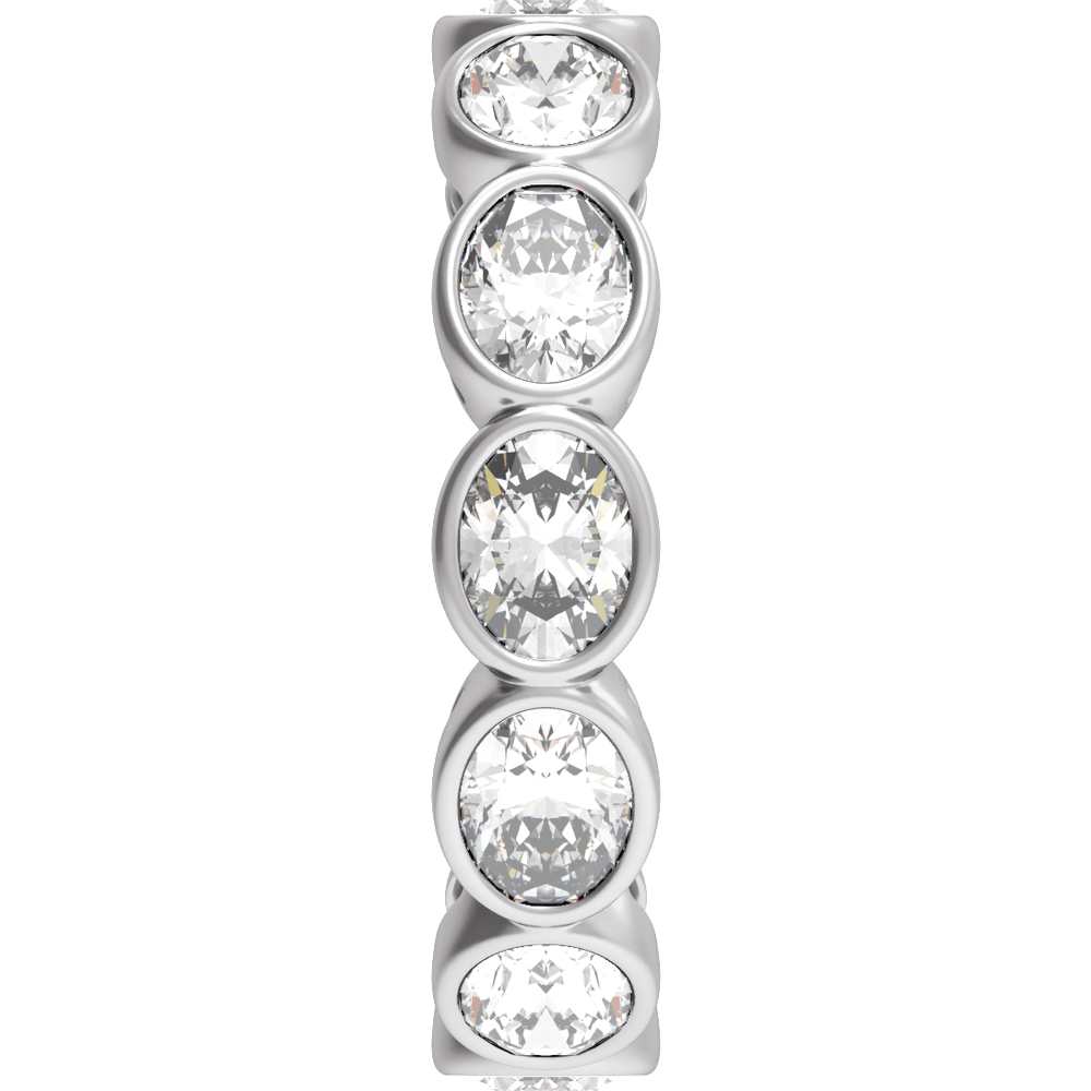 Collins Lab Diamond Bezel Eternity Band - Oval - 14K White Gold