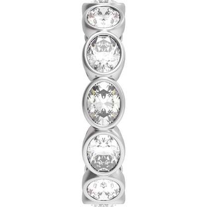 Collins Lab Diamond Bezel Eternity Band - Oval - 14K White Gold