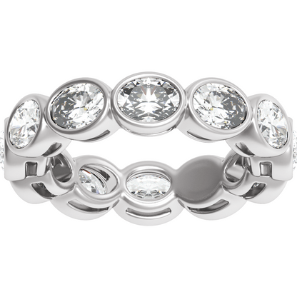Collins Lab Diamond Bezel Eternity Band - Oval - 14K White Gold