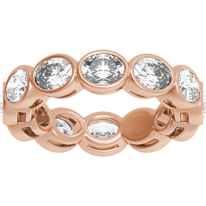 Collins Lab Diamond Bezel Eternity Band - Oval - 14K Rose Gold