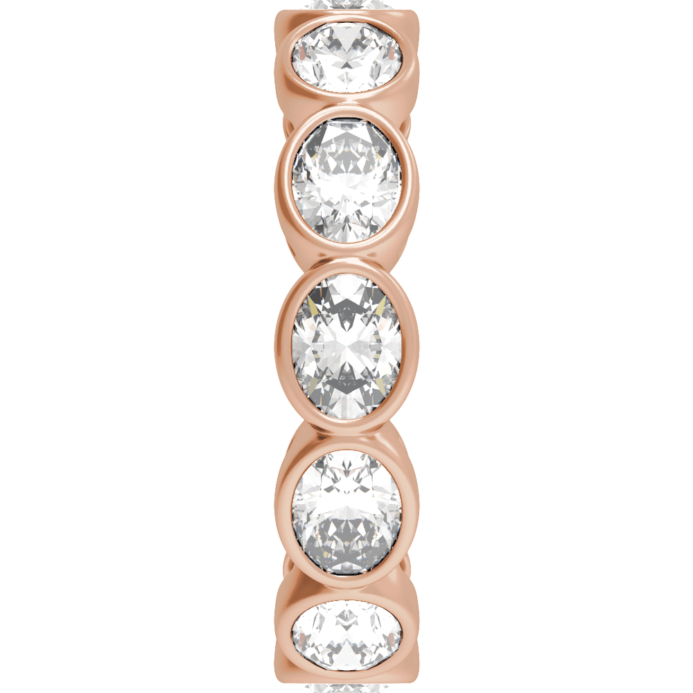 Collins Lab Diamond Bezel Eternity Band - Oval - 14K Rose Gold