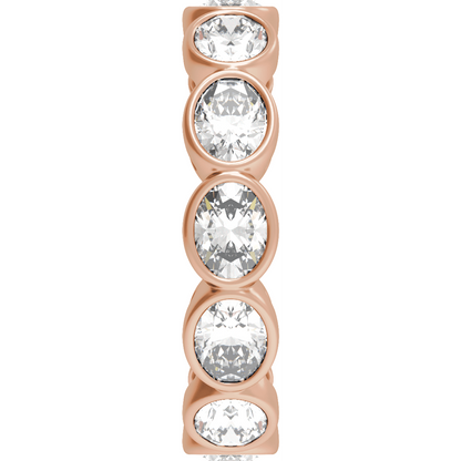 Collins Lab Diamond Bezel Eternity Band - Oval - 14K Rose Gold