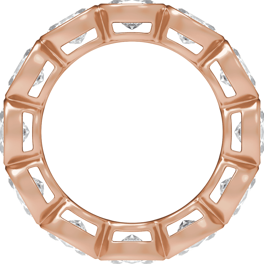 Collins Lab Diamond Bezel Eternity Band - Oval - 14K Rose Gold