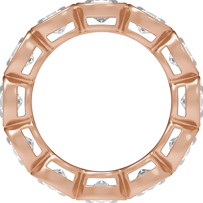 Collins Lab Diamond Bezel Eternity Band - Oval - 14K Rose Gold
