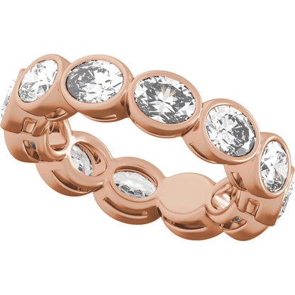 Collins Lab Diamond Bezel Eternity Band - Oval - 14K Rose Gold