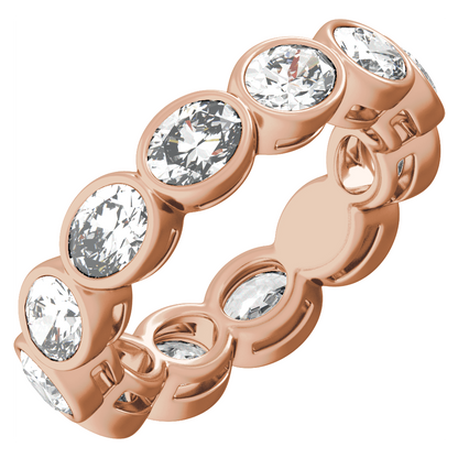 Collins Lab Diamond Bezel Eternity Band - Oval - 14K Rose Gold