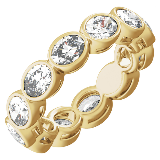 Collins Lab Diamond Bezel Eternity Band - Oval - 14K Yellow Gold