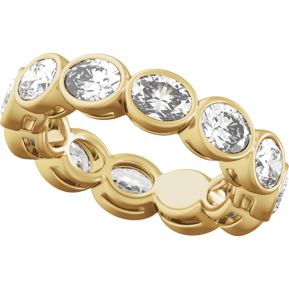 Collins Lab Diamond Bezel Eternity Band - Oval - 14K Yellow Gold