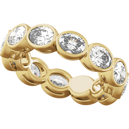 Collins Lab Diamond Bezel Eternity Band - Oval - 14K Yellow Gold