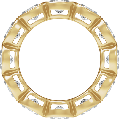 Collins Lab Diamond Bezel Eternity Band - Oval - 14K Yellow Gold