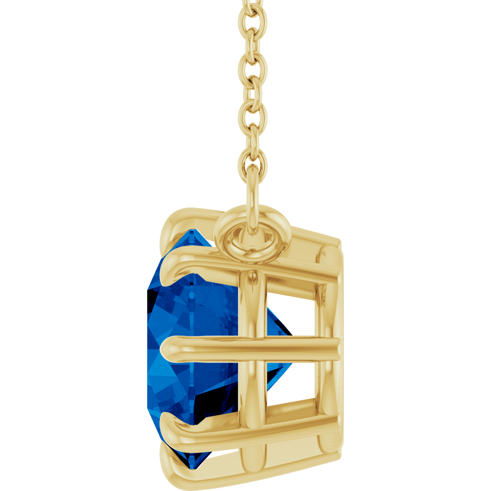 Iris Lab Sapphire Necklace - 14K Yellow Gold