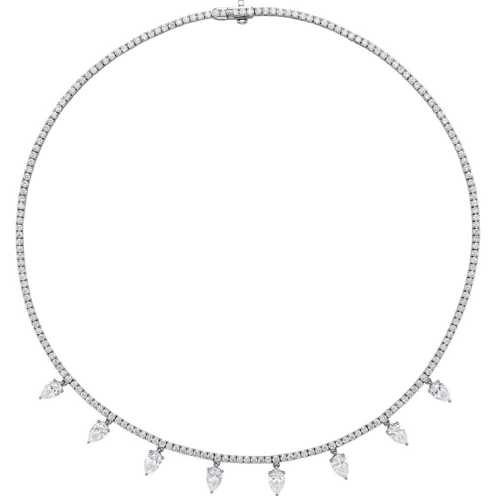 Aniston Lab Diamond Tennis Necklace - 14K White Gold