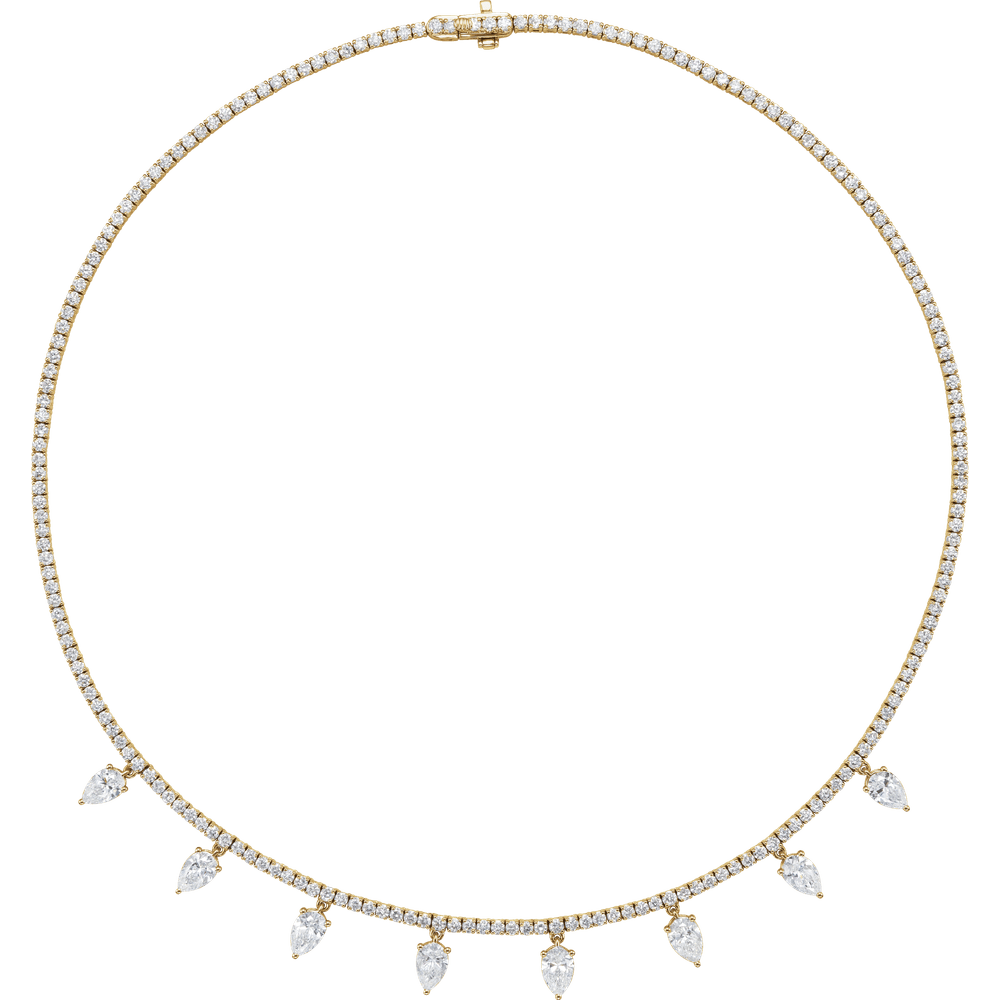 Aniston Lab Diamond Tennis Necklace - 14K Yellow Gold