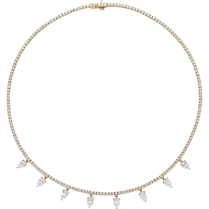 Aniston Lab Diamond Tennis Necklace - 14K Yellow Gold
