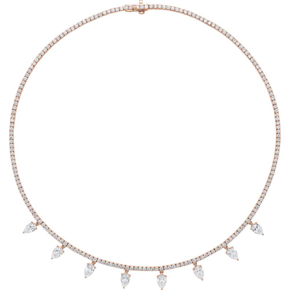 Aniston Lab Diamond Tennis Necklace - 14K Rose Gold