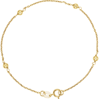 Gold Bead Station Bracelet