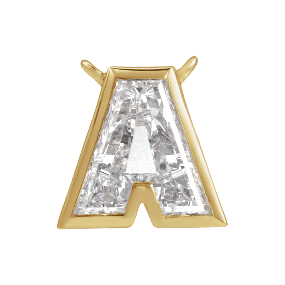 Bezel Lab Diamond Letter Charms