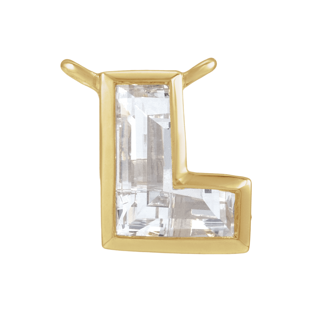 Bezel Lab Diamond Letter Charms